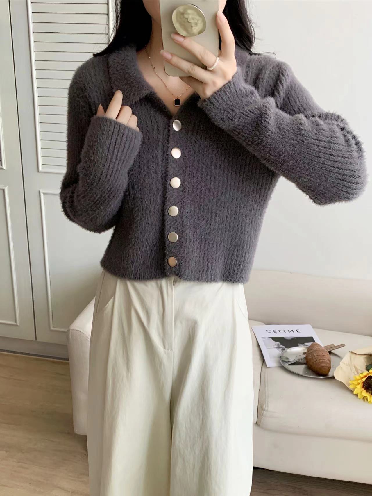 Loose Temperament Soft Glutinous Knitted Cardigan For Women - Image 8