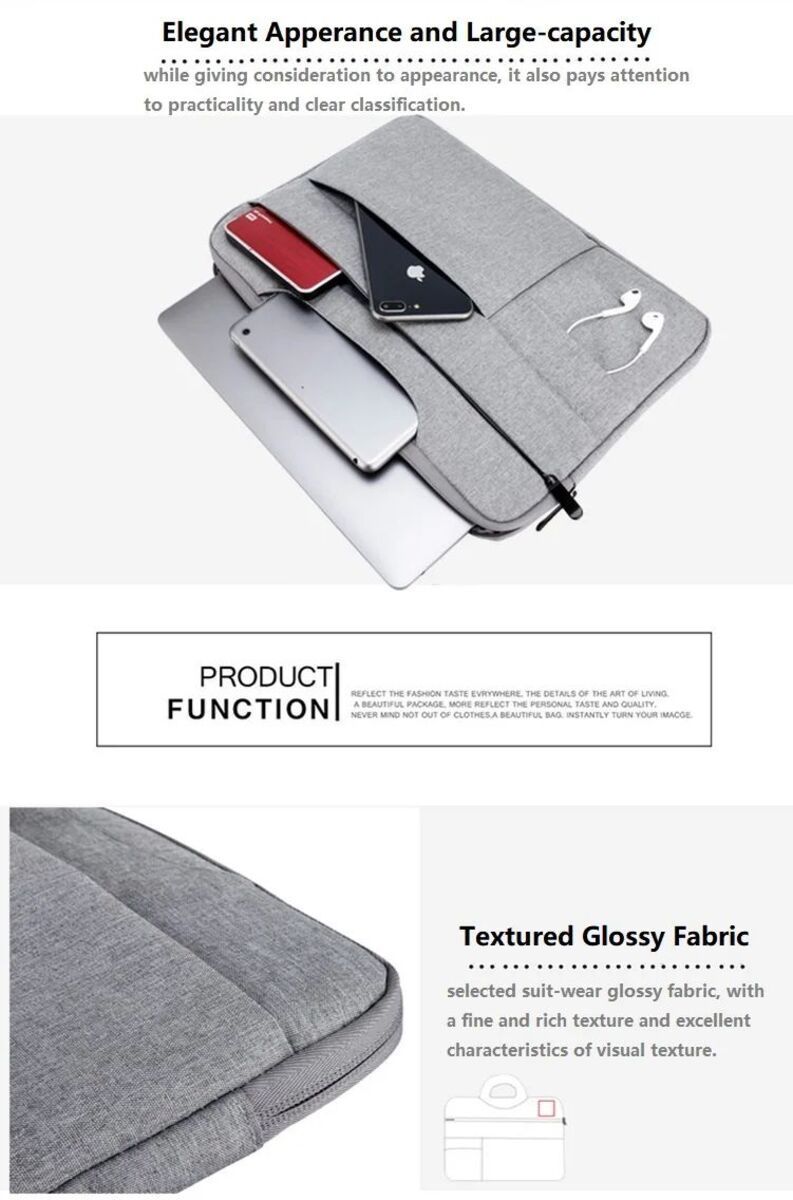 13-15.6 Inch Laptop Bag, Laptop Carrying Case Shoulder Strap Carrying Briefcase, Business Leisure Or School Laptop Bag - Image 5