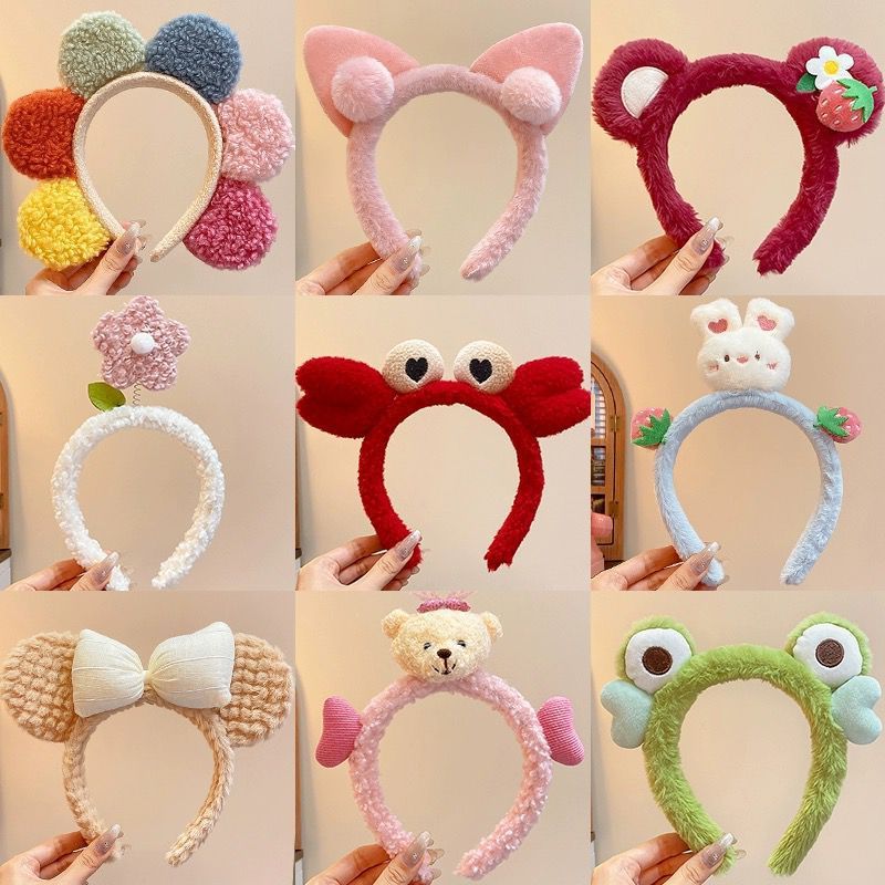 Cute Face Wash Hair Bands Female Cartoon Headwear Hair Band Headband Apply - Image 9