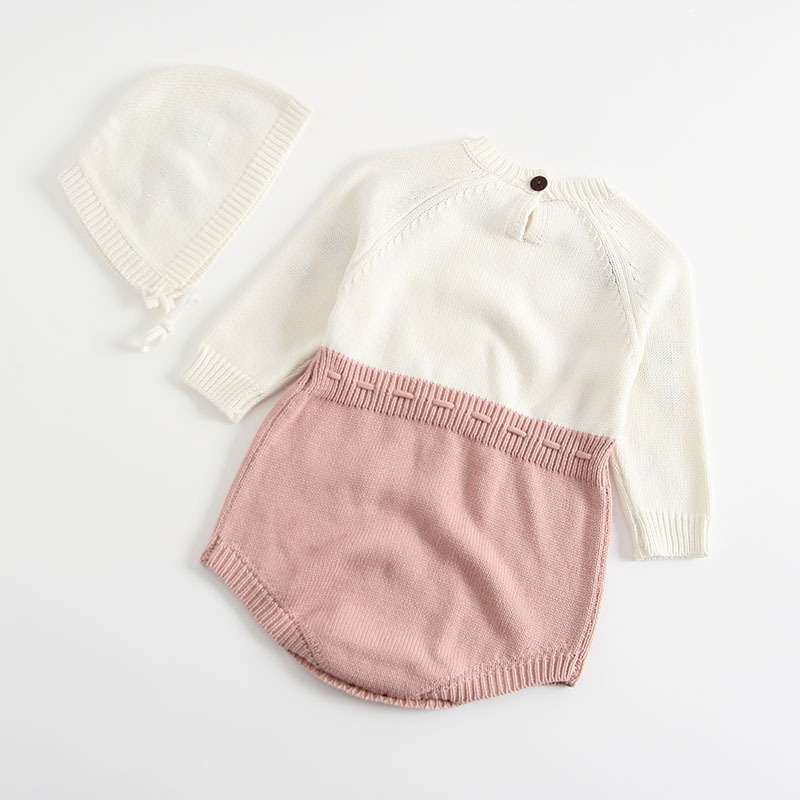 Embroidered one-piece baby girl triangle romper - Image 6