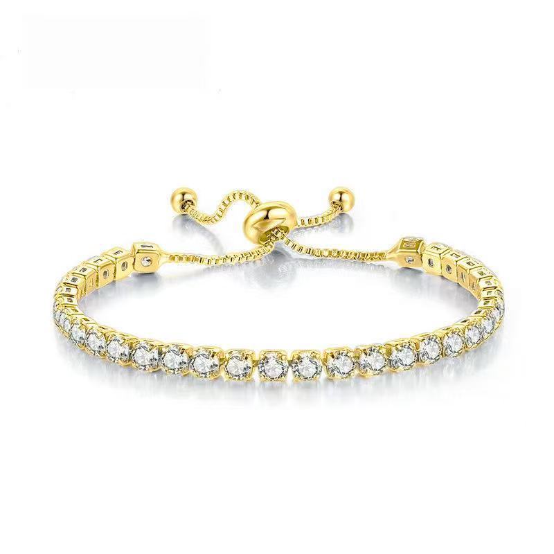Simple Stainless Steel Material Square Zircon Crystal Bracelet - Image 2