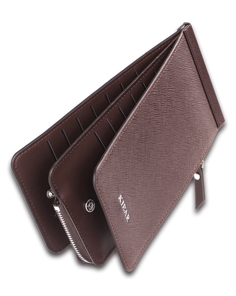 Large Capacity Men And Women Couple Card Holder Long Bank Card Credit Card Holder Multiple Card Slots Zipper Wallet - Image 7