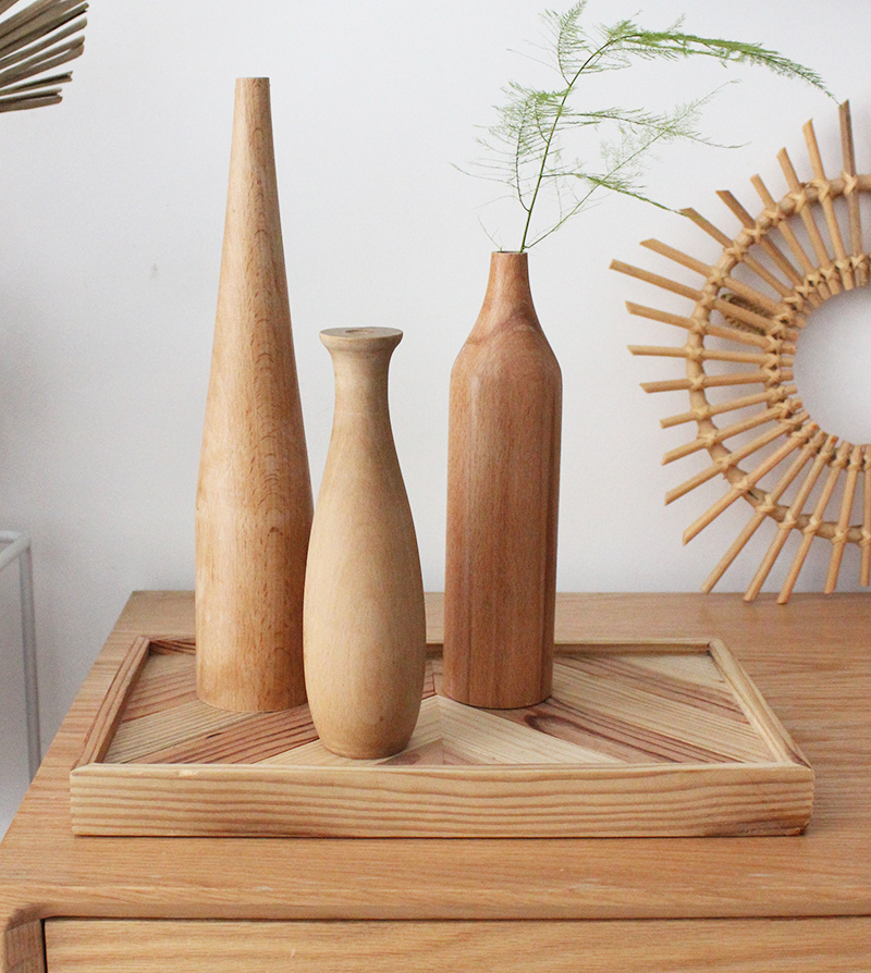 Living Room Solid Wood Dry Flower Vase Decoration - Image 6