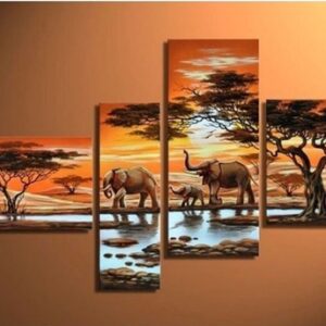 5D DIY Full Square Diamond Painting Elephant Family Multi-Picture Combination Embroidery