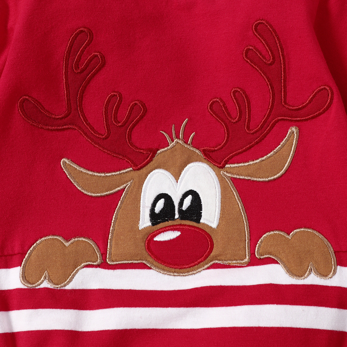 Kids Christmas Elk Striped Hat Set - Image 10