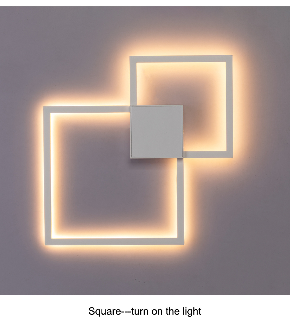 Simple geometric line LED shape wall light - Image 9