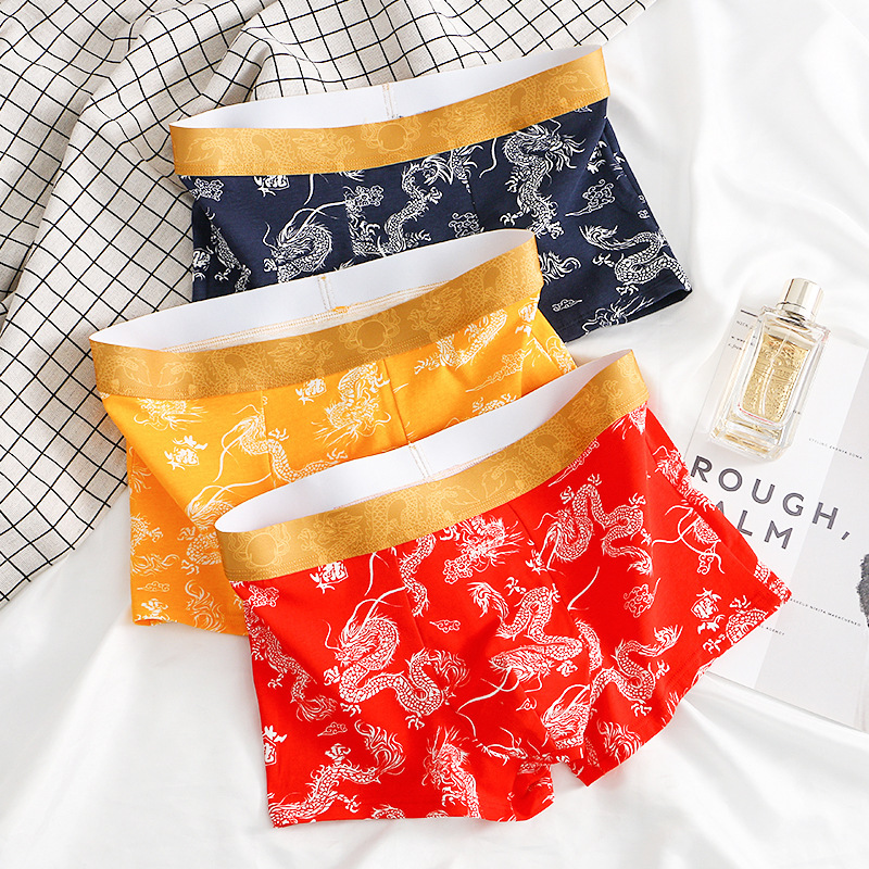 Dragon Pattern Domineering Men's Underwear Pure Cotton Comfortable - Image 6