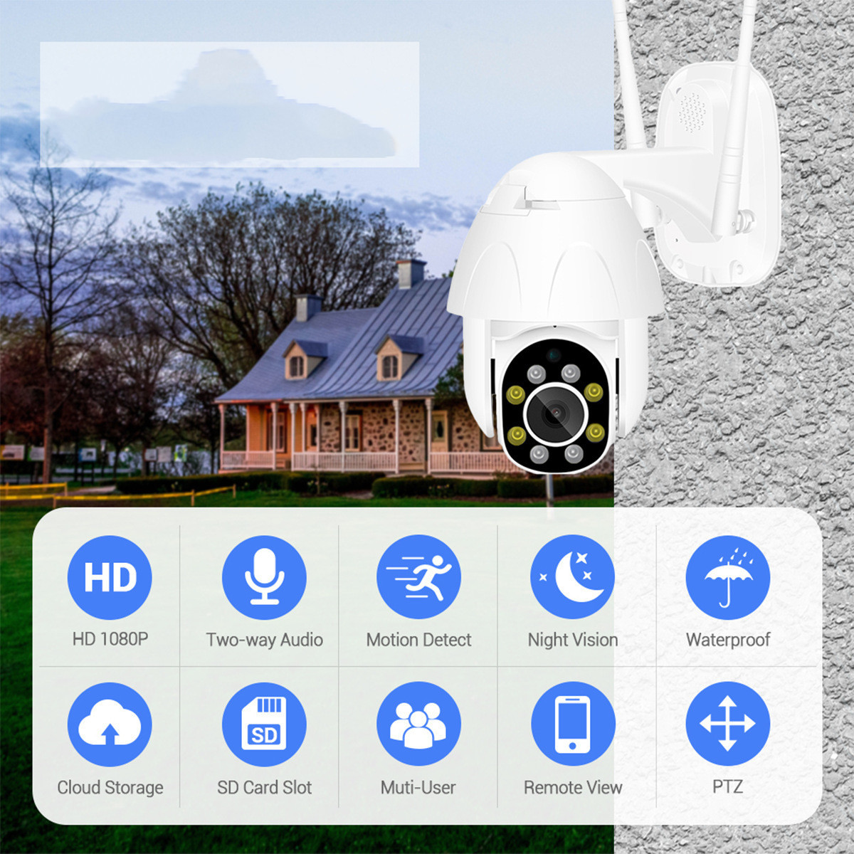360 Degree Night Vision HD Outdoor Security Camera - Image 5