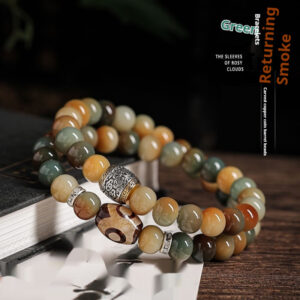 Qingmo Guiyan Dunhuang Bodhi Double Ring Bracelet Female