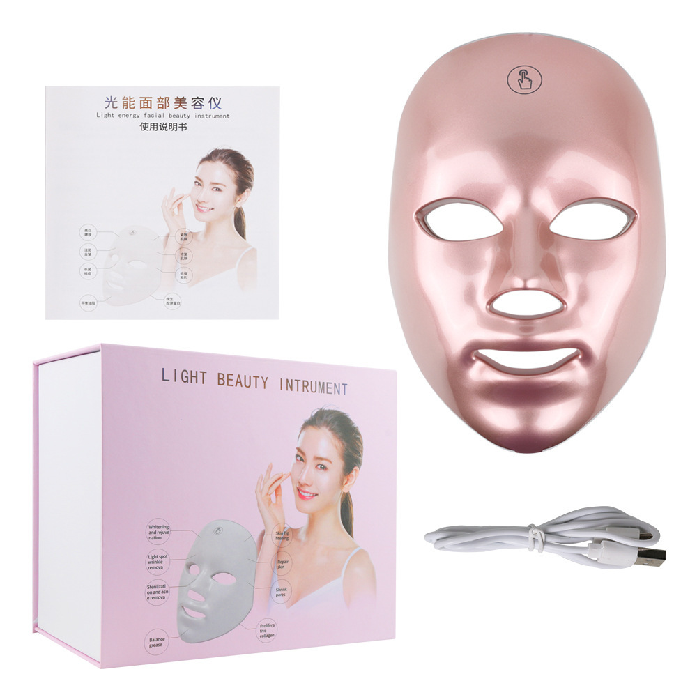 Touch Screen Seven-color Light Mask LED Photon Skin Rejuvenation - Image 2