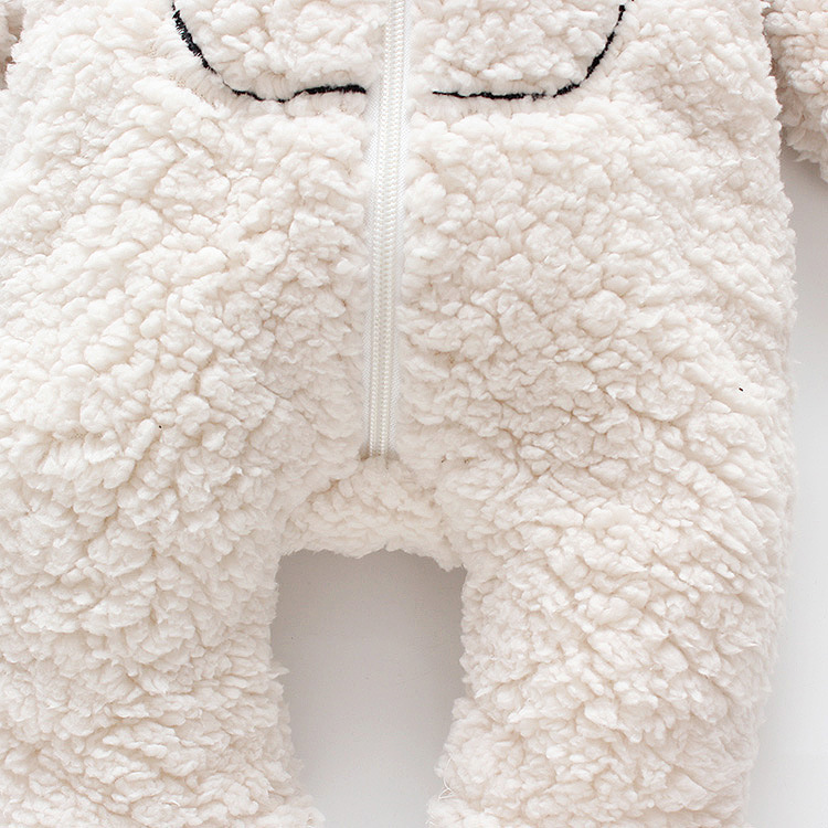 Thickened jumpsuit baby hooded romper - Image 3