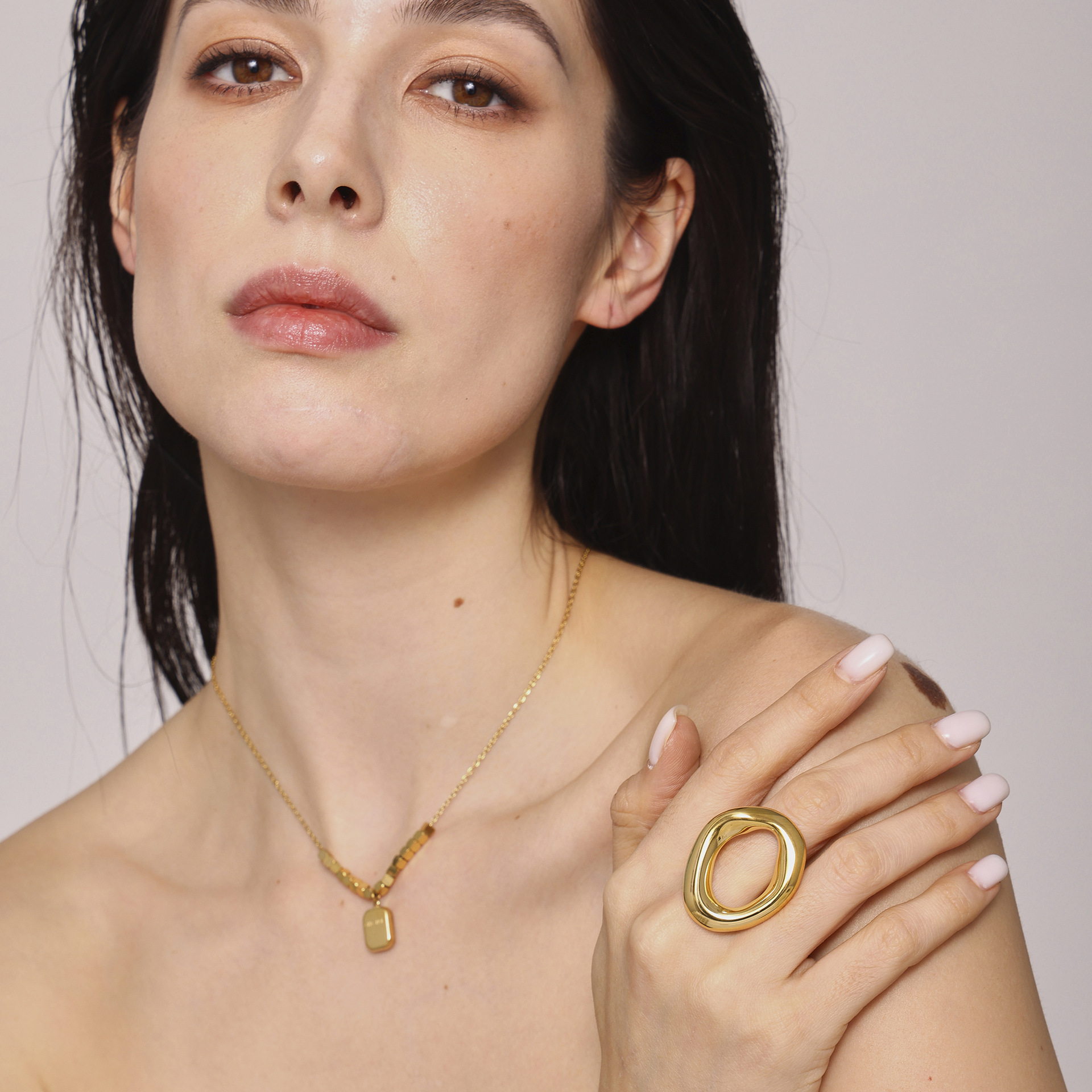 Titanium Steel Minimalist Irregular Fashion All-Match Ring - Image 4