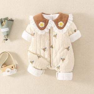 Winter Little Floral Baby Jumpsuits