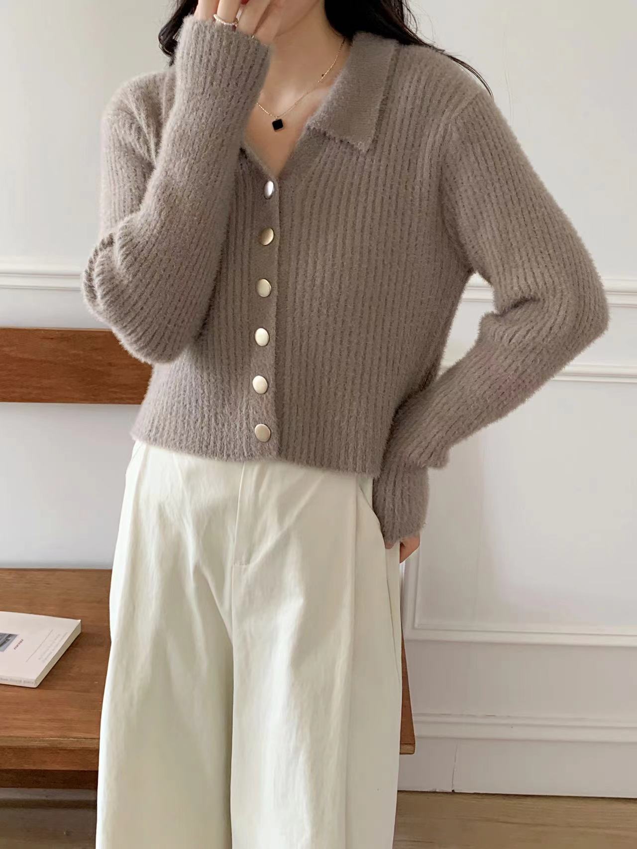 Loose Temperament Soft Glutinous Knitted Cardigan For Women - Image 5