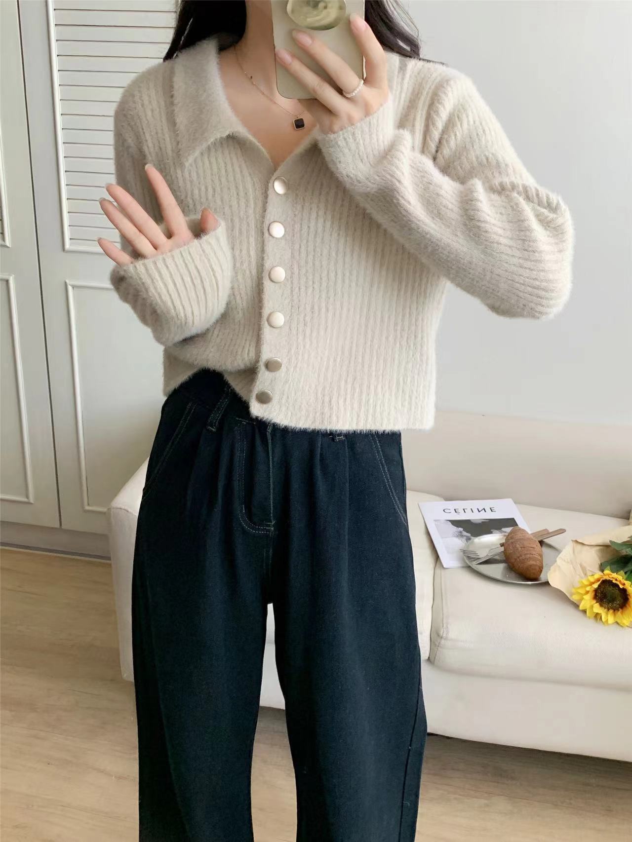 Loose Temperament Soft Glutinous Knitted Cardigan For Women - Image 6