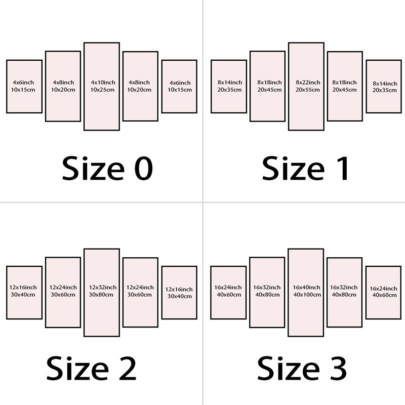 Wall Art HD Print 5 Pieces Of Urban Landscape Canvas - Image 2