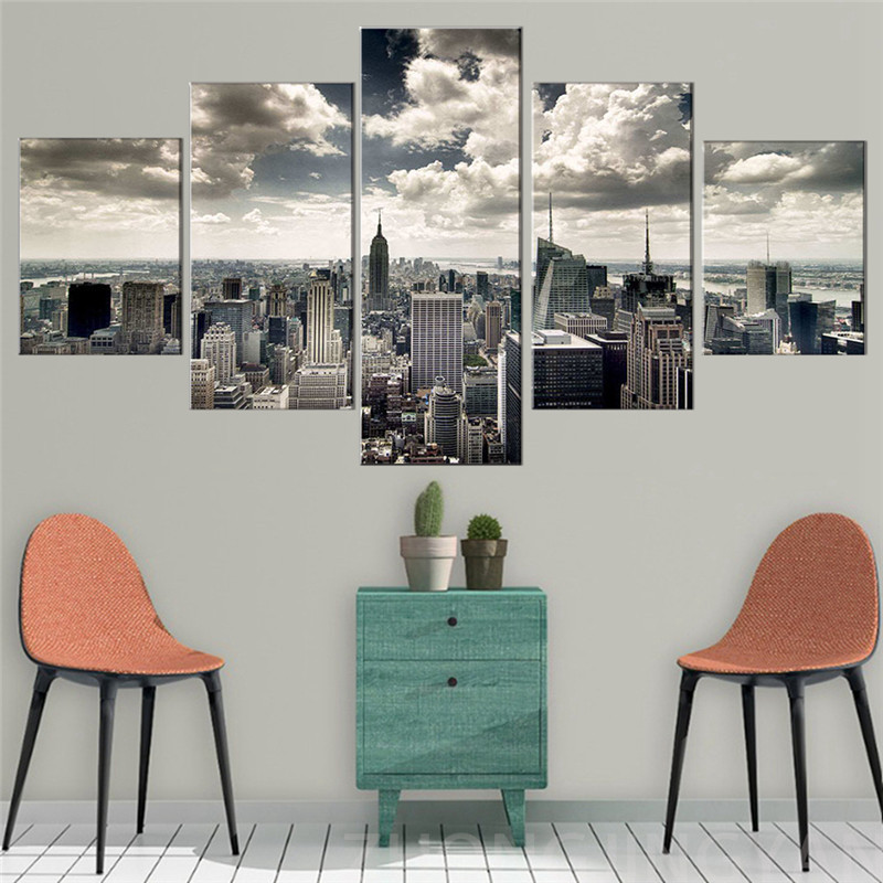 Wall Art HD Print 5 Pieces Of Urban Landscape Canvas - Image 6