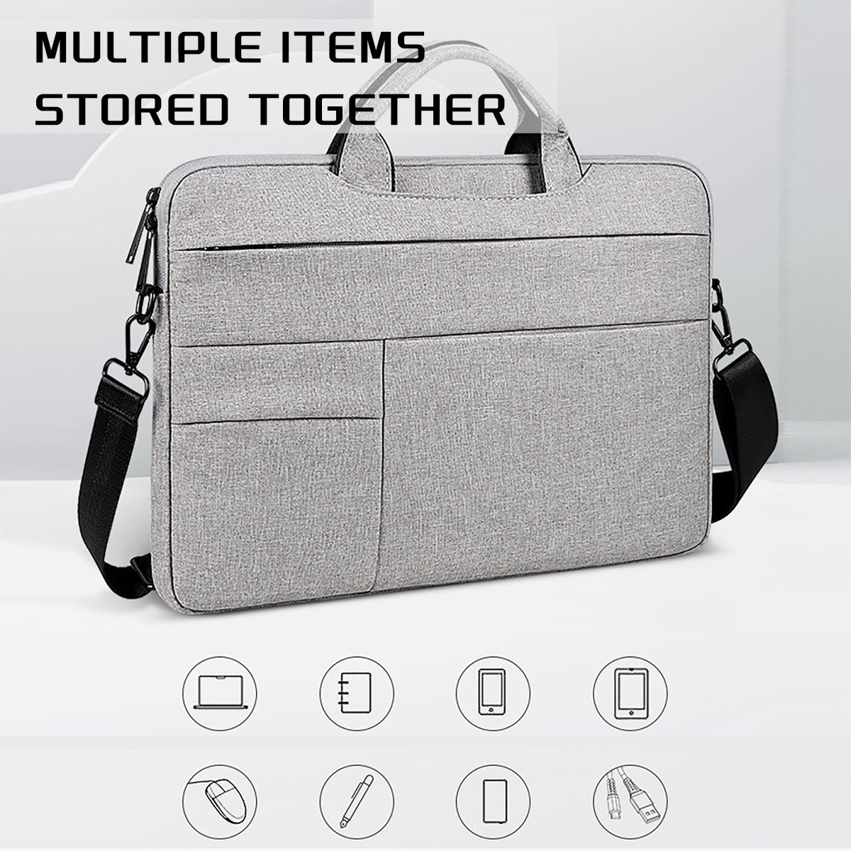 13-15.6 Inch Laptop Bag, Laptop Carrying Case Shoulder Strap Carrying Briefcase, Business Leisure Or School Laptop Bag - Image 4