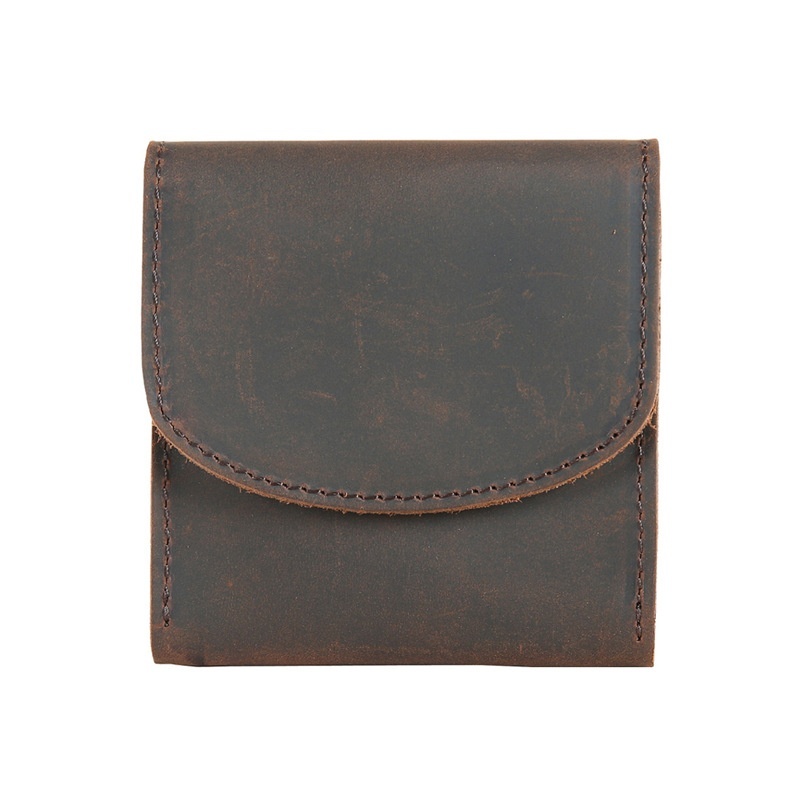 Retro Simple Cowhide Coin Change Mini Wallet - Image 6