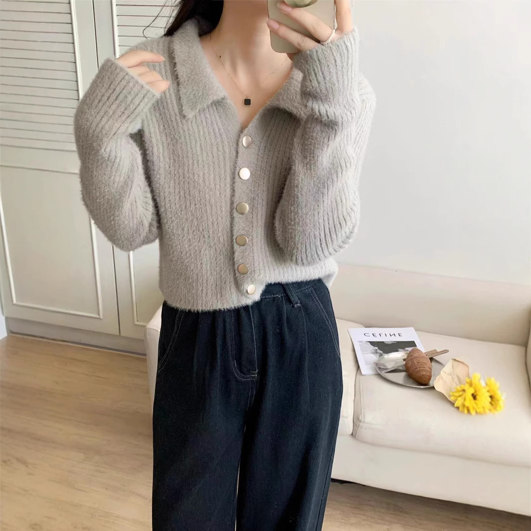 Loose Temperament Soft Glutinous Knitted Cardigan For Women - Image 3