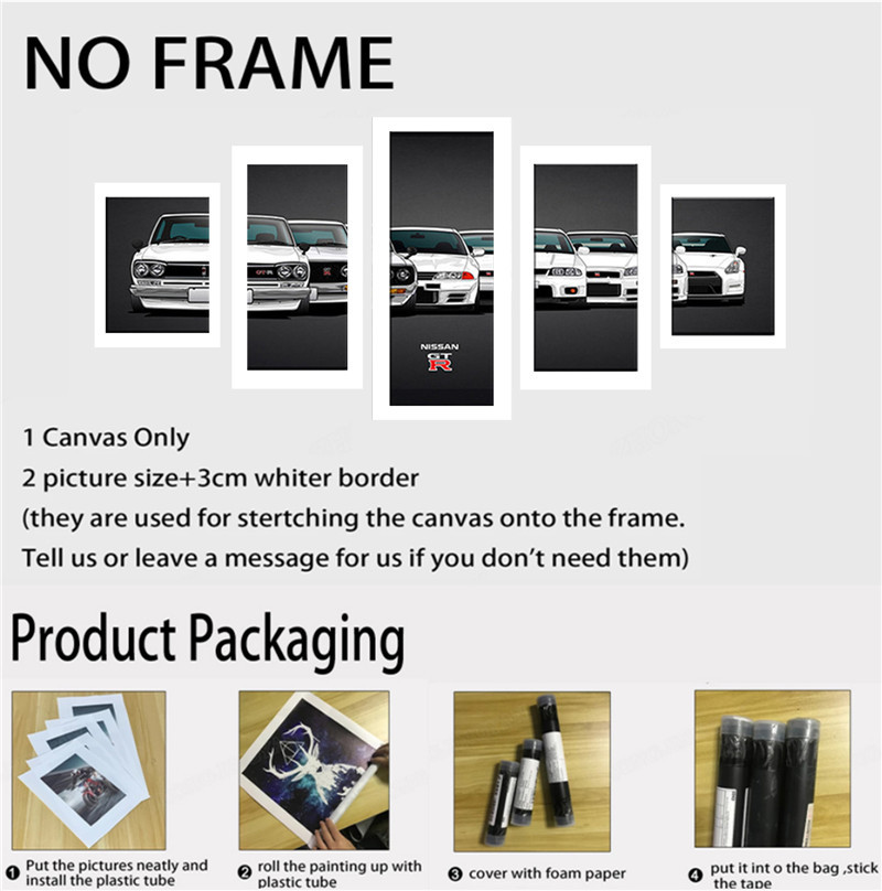 Wall Art HD Print 5 Pieces Of Urban Landscape Canvas - Image 4