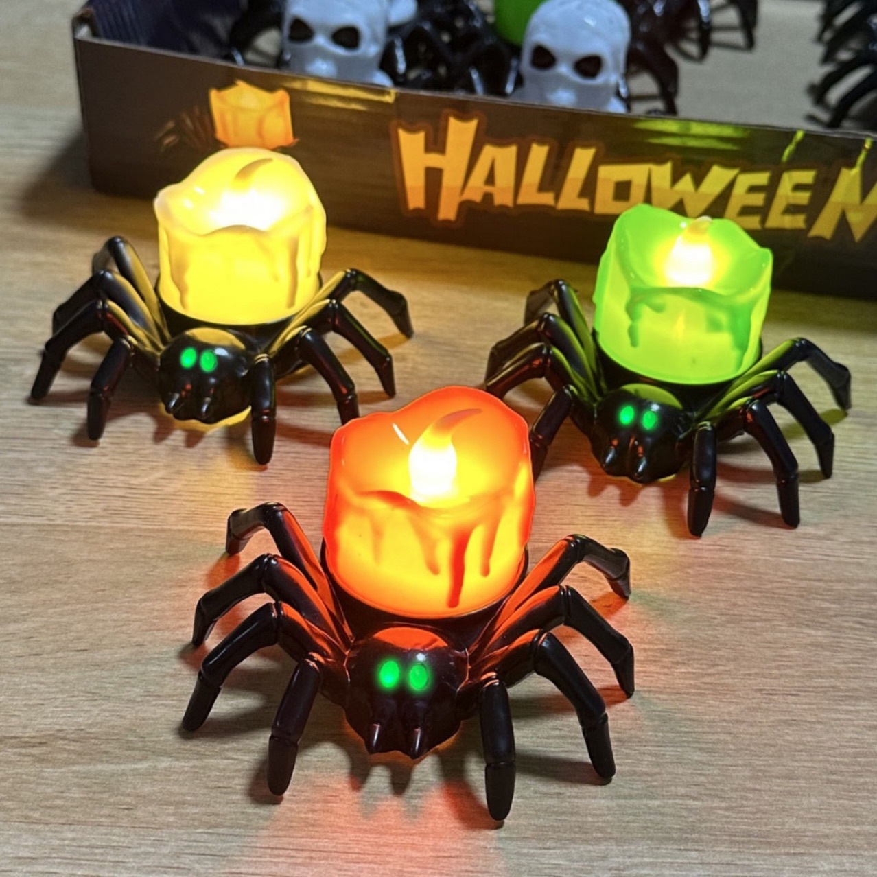 Halloween Decoration Spider Night Lights Party Supplies Decoration Props Bar, Haunted House, Horror Party Accessories - Image 2