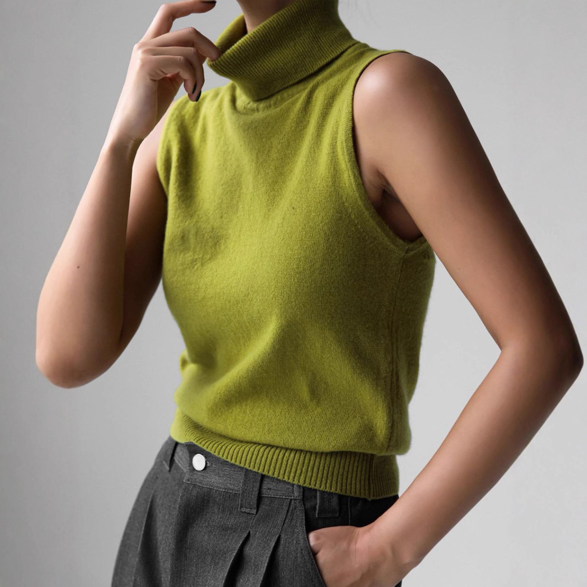 Knitted Sleeveless Vest European And American Autumn