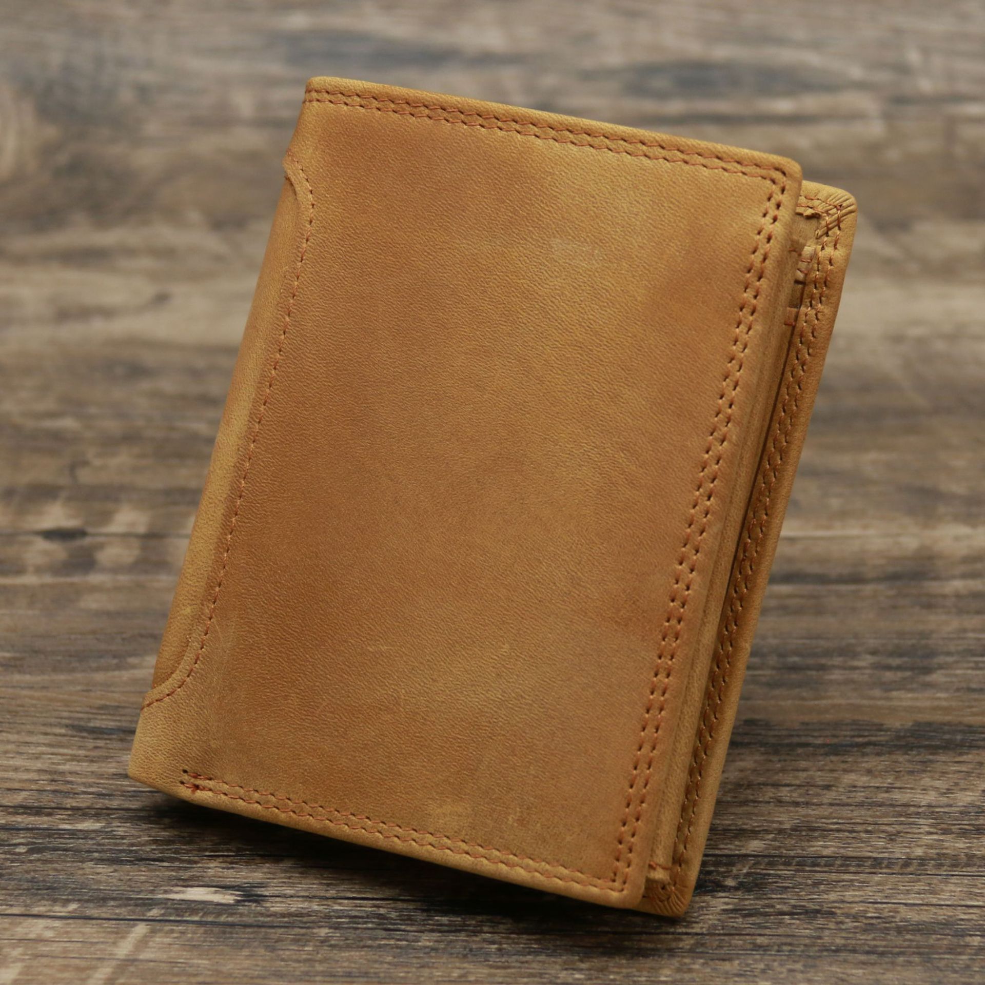 Men's Genuine Leather Retro Vertical Wallet - Image 7