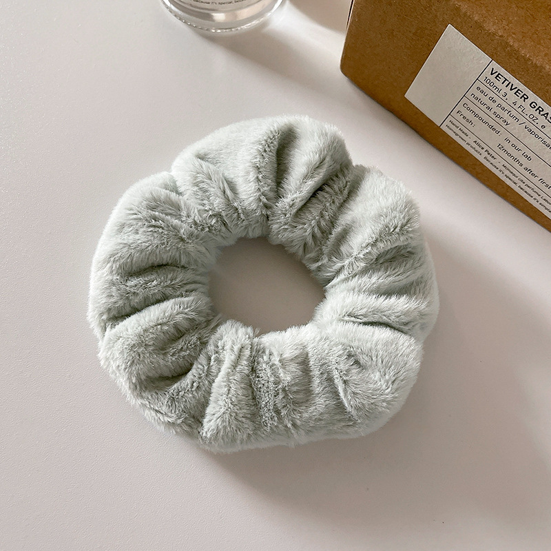 Cute Plush Large Intestine Hair Ring - Image 2
