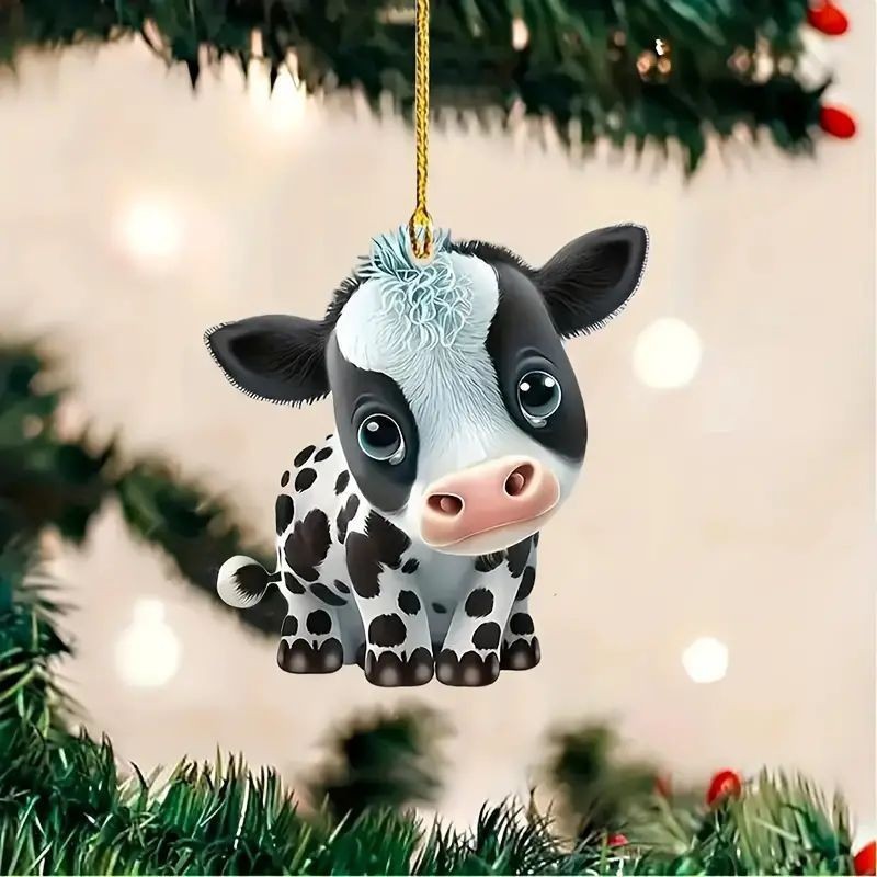 Christmas Christmas Tree Decoration Acrylic Flat Hanging Decorations - Image 8