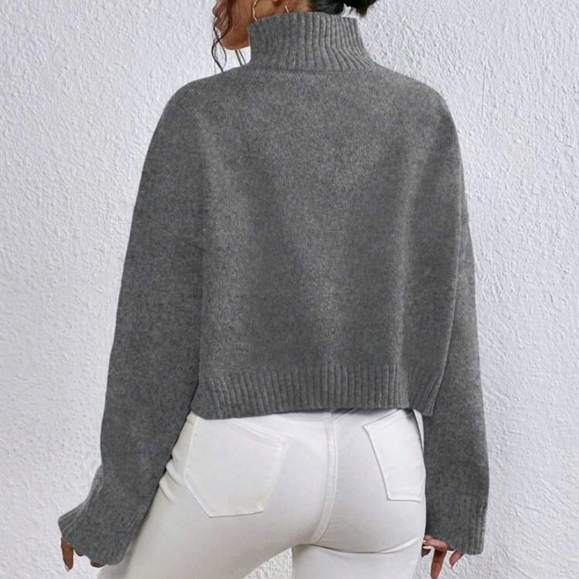 Loose Versatile Basic Pullover Women - Image 7