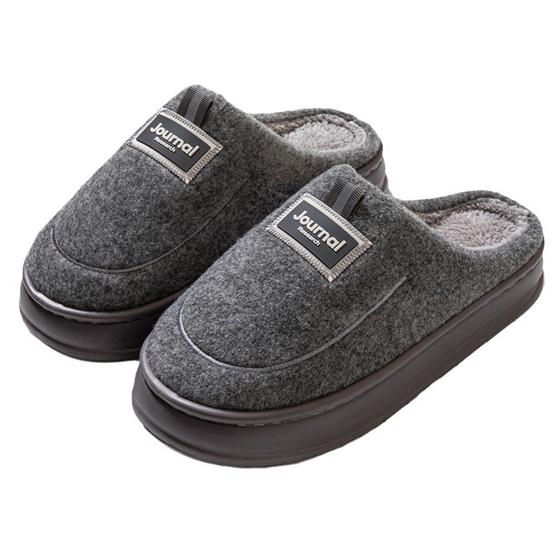 Men's Warm Thickened Bottom Plus Size Cotton Slippers - Image 2