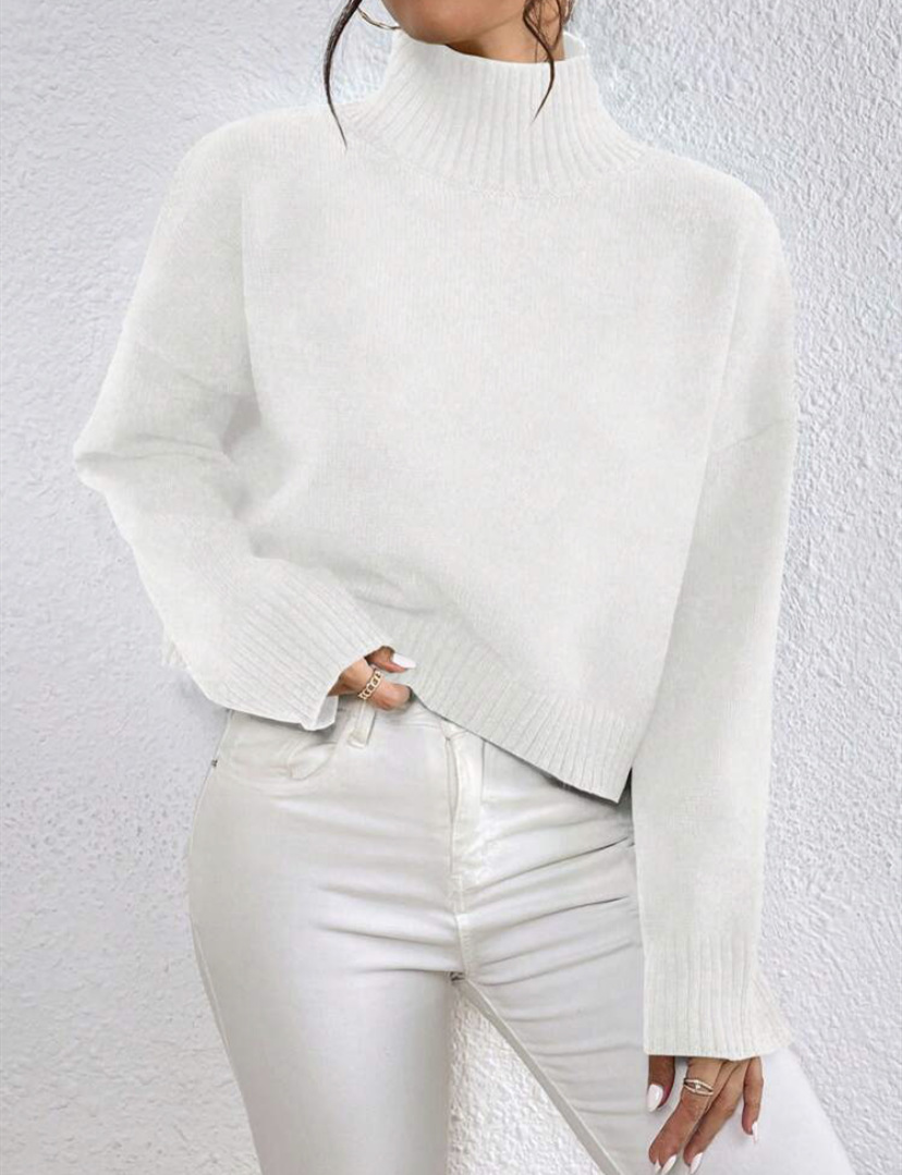 Loose Versatile Basic Pullover Women - Image 6