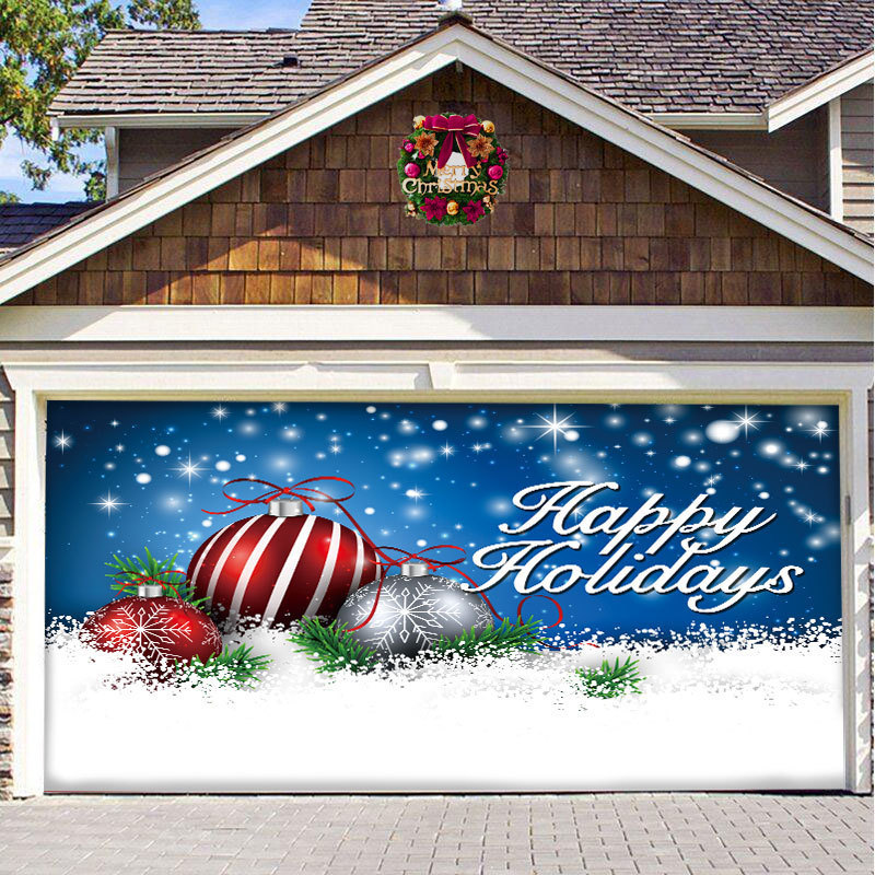 Christmas Background Hanging Cloth Garage Door Patch Holiday Party - Image 5
