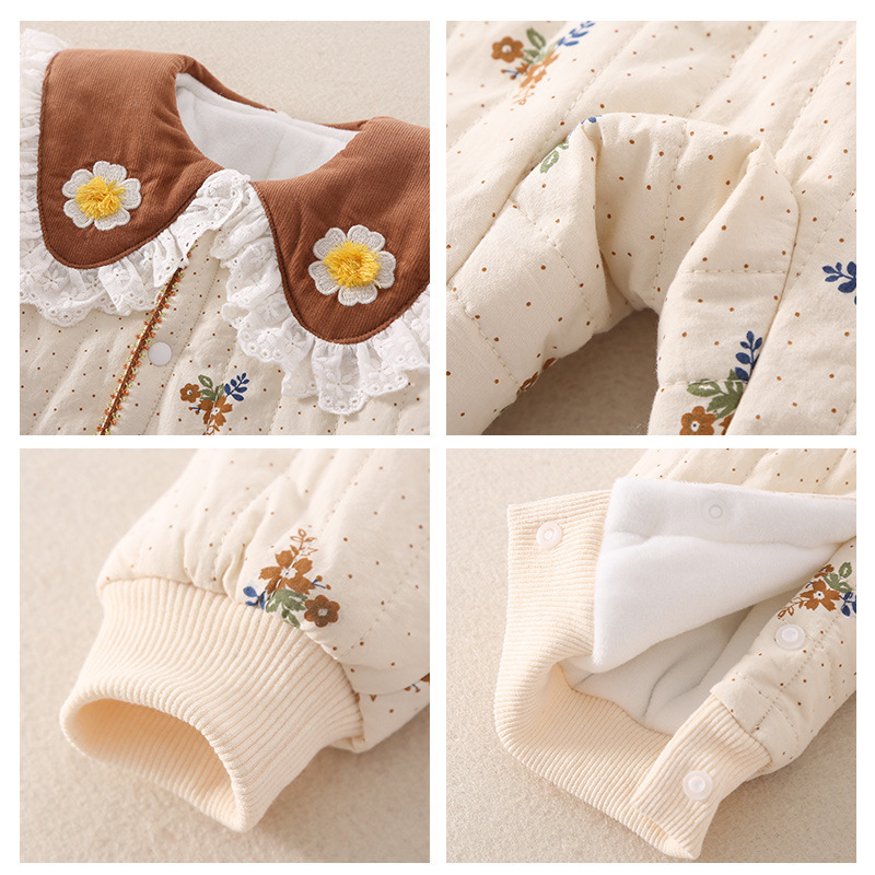 Winter Little Floral Baby Jumpsuits - Image 8