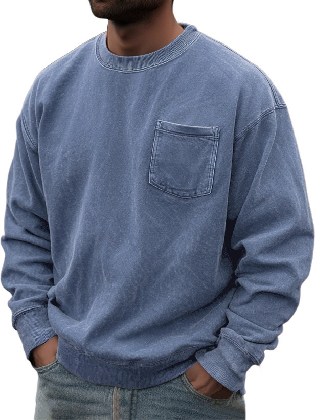Men's Pullover Round Neck Long Sleeves Sweater - Image 9