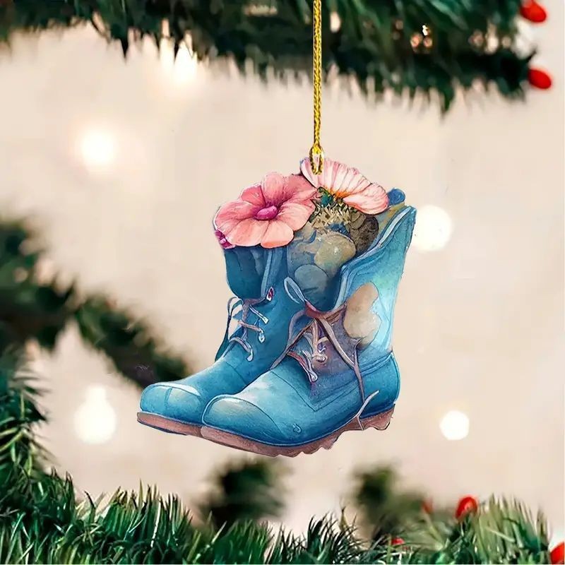 Christmas Christmas Tree Decoration Acrylic Flat Hanging Decorations - Image 5