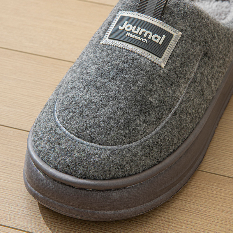 Men's Warm Thickened Bottom Plus Size Cotton Slippers - Image 4