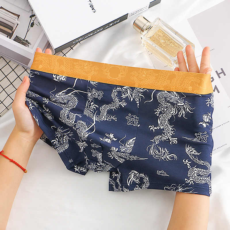 Dragon Pattern Domineering Men's Underwear Pure Cotton Comfortable - Image 8