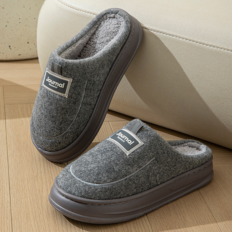 Men's Warm Thickened Bottom Plus Size Cotton Slippers - Image 7