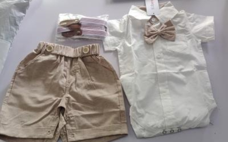Summer Baby Boy Gentleman Suit Baby Romper Suspender Pants Two-piece British Style Handsome Dress - Image 6