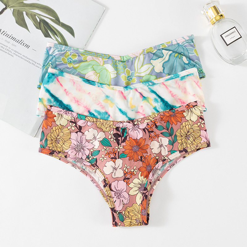 Sexy Print T-shaped Ice Silk Seamless Lightweight Breathable Invisible Sports Underwear Women - Image 7