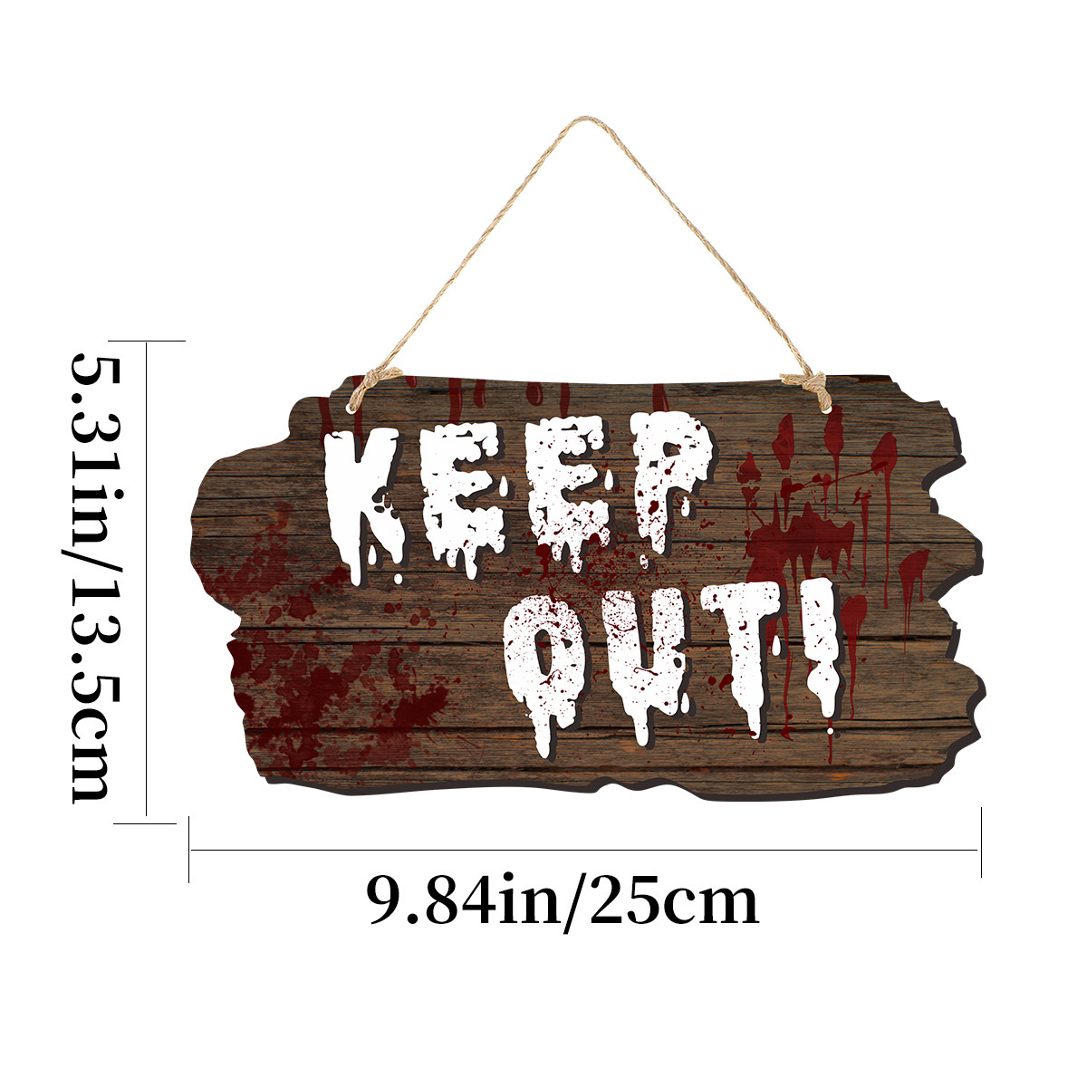Imitation Wooden Doorplate Ghost Festival Haunted House Horror Atmosphere Decoration - Image 3