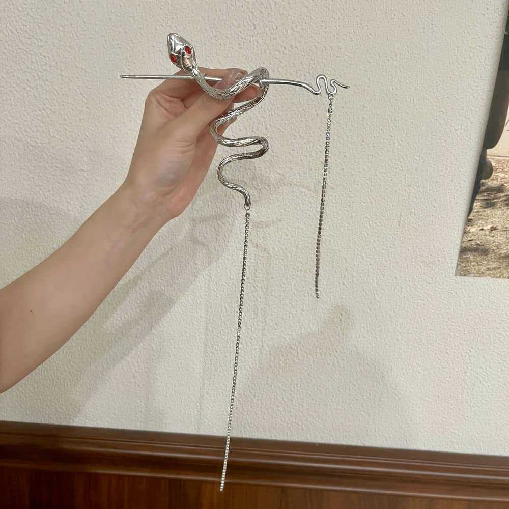 National Style New Chinese Style Winding Snake-shaped Diamond Hairpin - Image 6