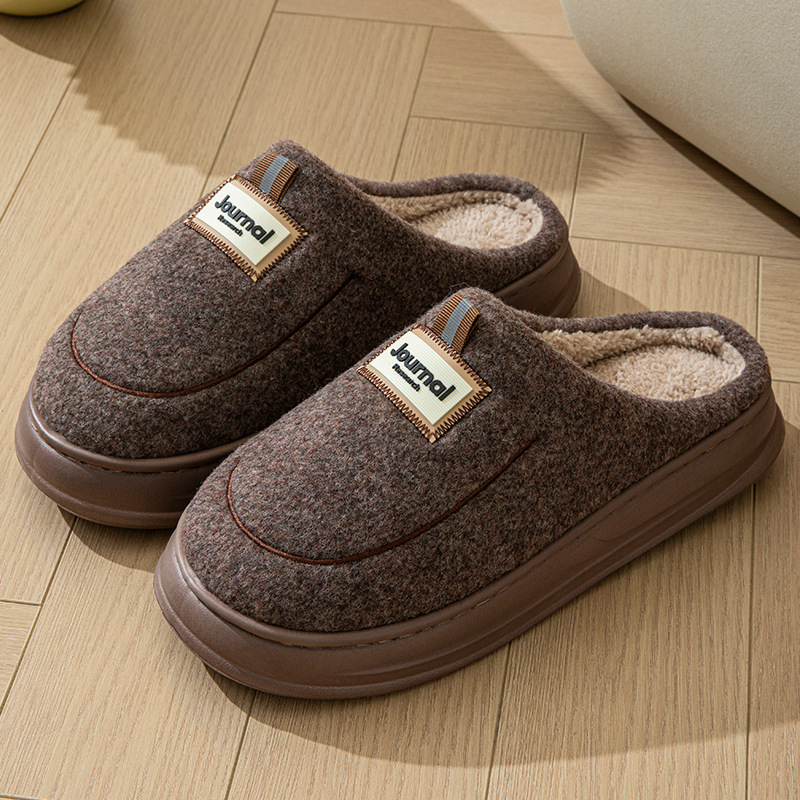 Men's Warm Thickened Bottom Plus Size Cotton Slippers - Image 5