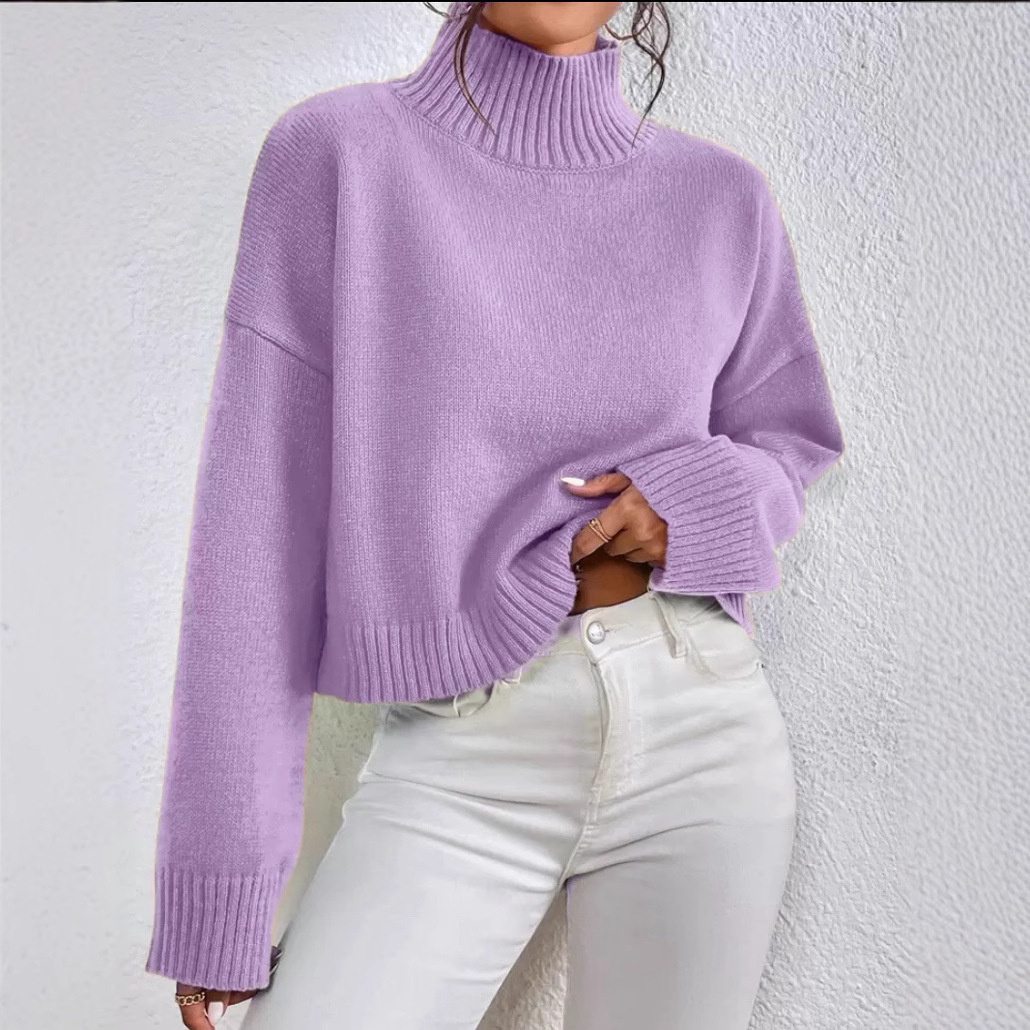 Loose Versatile Basic Pullover Women - Image 2