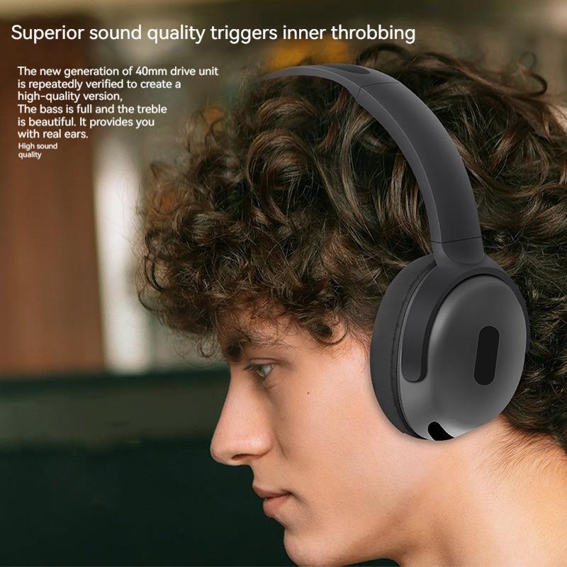 Foldable Wireless Headphones Bluetooth Sports Earphones Hifi Stereo Noise Cancelling Headphones With Mic Over Ear Gamer Headsets - Image 2