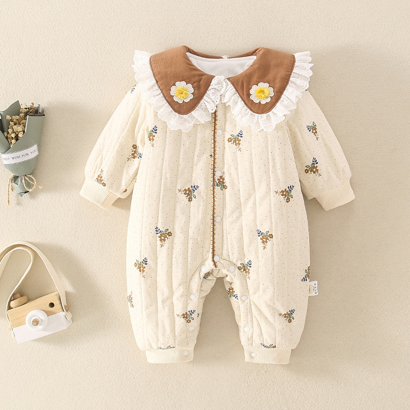 Winter Little Floral Baby Jumpsuits - Image 5