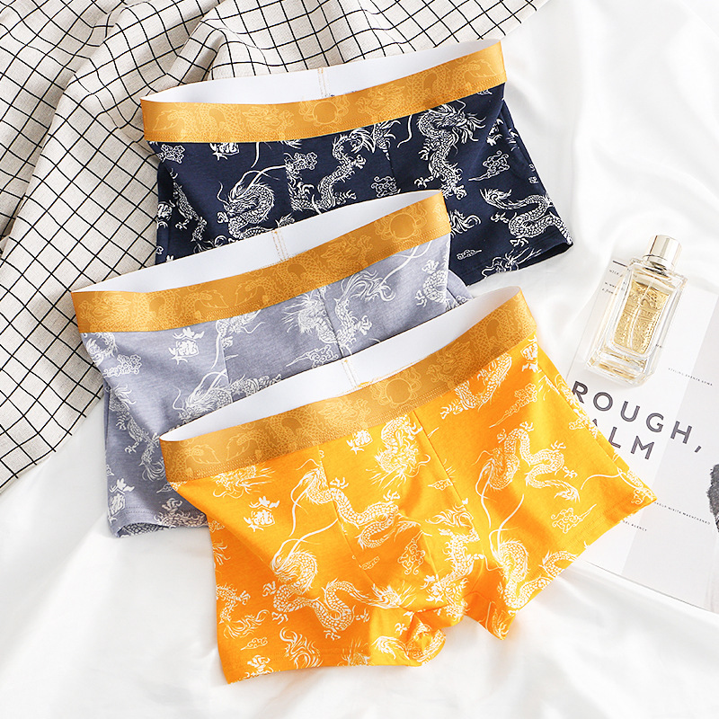 Dragon Pattern Domineering Men's Underwear Pure Cotton Comfortable - Image 2