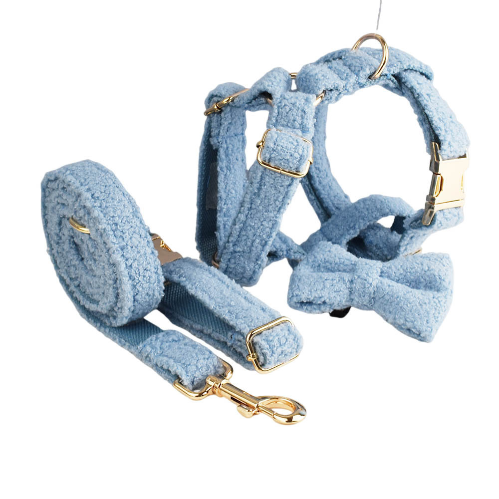 Blue Teddy Bear Dog Breast Collar Pet Collar - Image 2